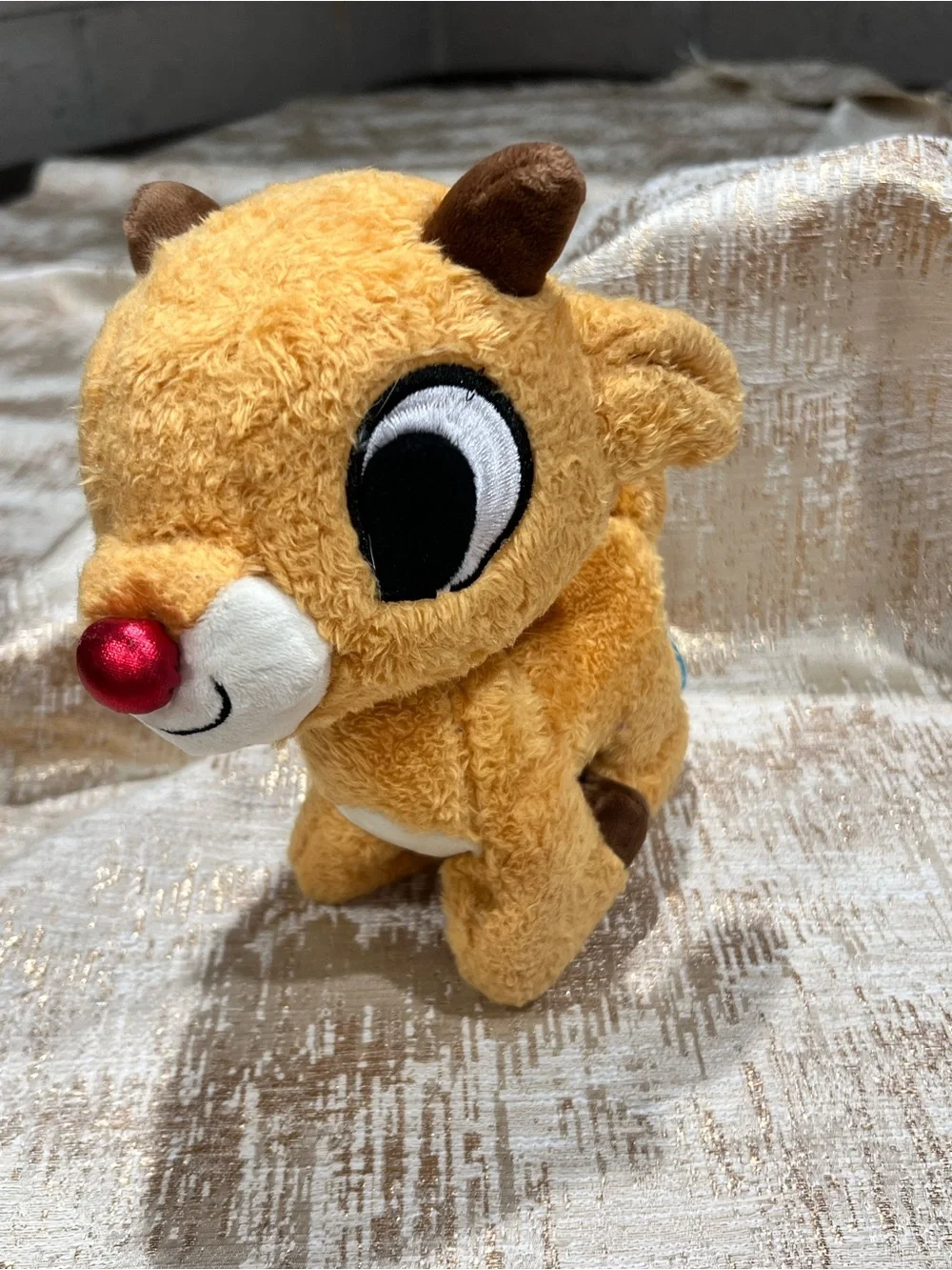 Bark Box Baby Rudolph The Red Nosed Reindeer Squeaker Dog Toy Plush